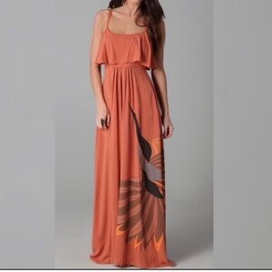 Elegant “Flock of Birds Maxi Dress